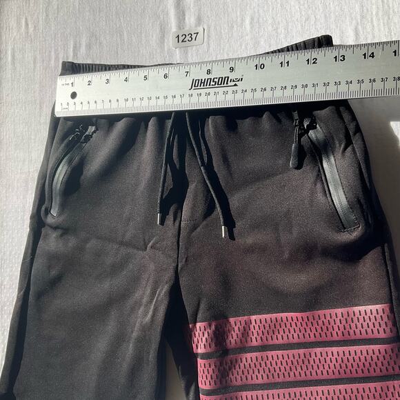 Public Record Big Boy’s Elastic Waist Shorts size L (12), Black, Zipped Pockets - Picture 2 of 7